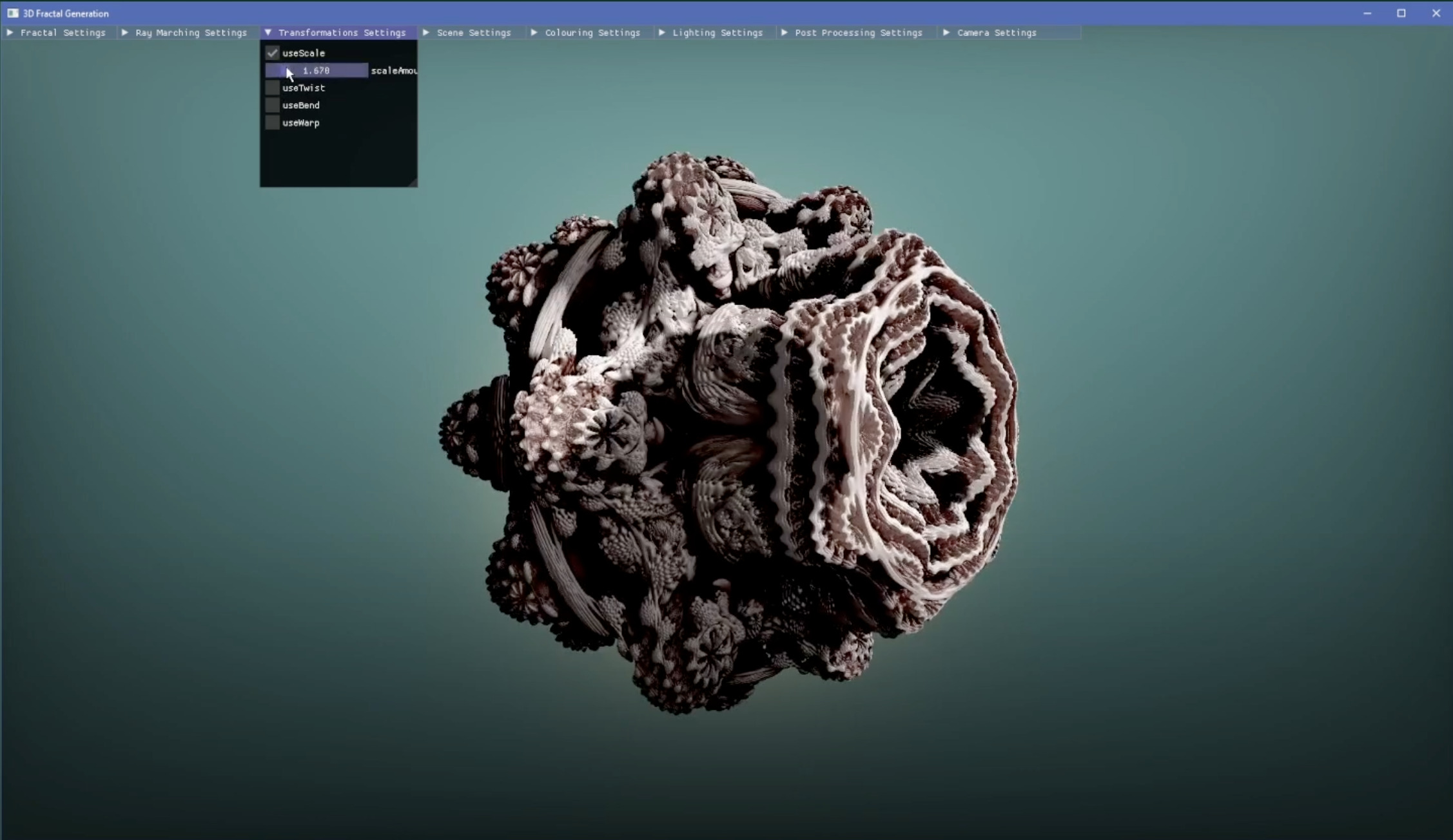 3D fractal renderer screenshot